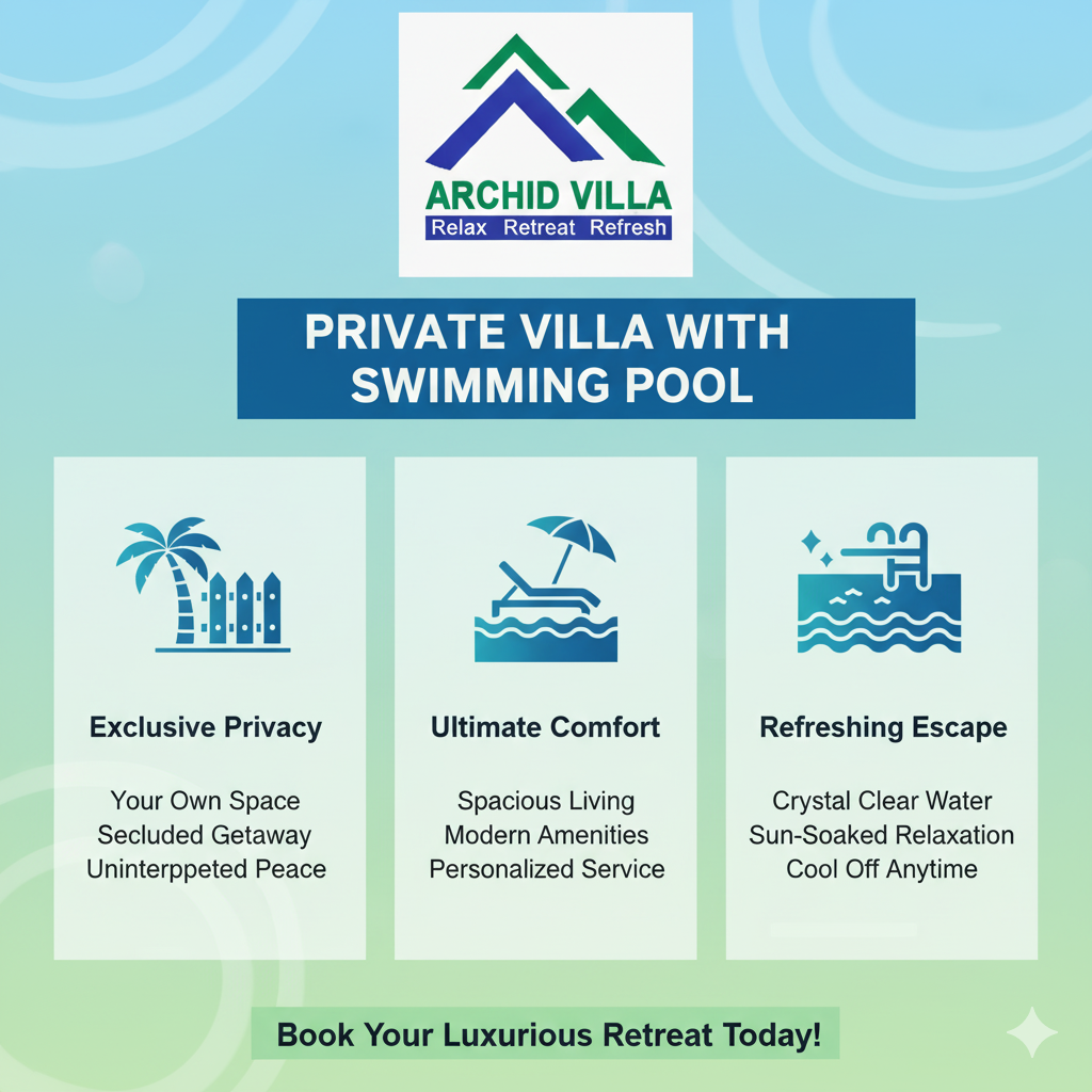 private villa with swimming pool